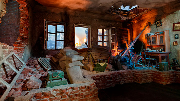 Ужасы войны - разрушенный дом в Сталинграде.